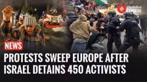 Protests Erupt Across Europe After Israel Intercepts Global Sumud Flotilla, 450 Activists Detained