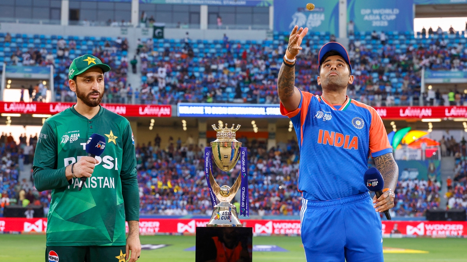 Suryakumar Yadav won the toss and India are bowling first in the Asia Cup 2025 final against Pakistan. (PTI Photo)