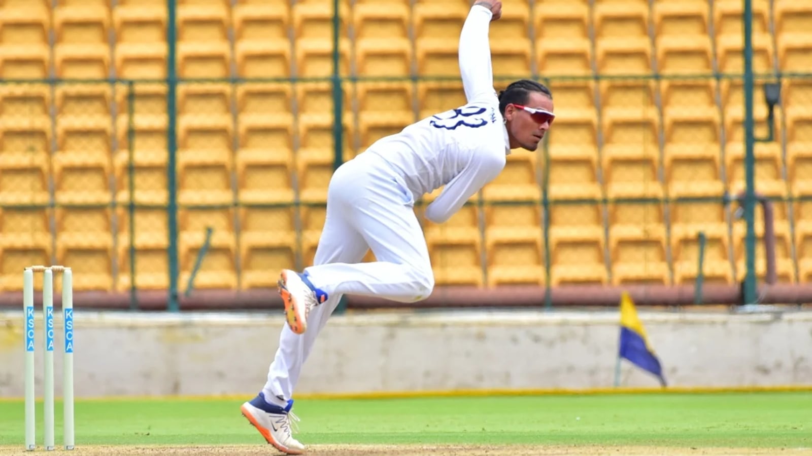 Among Chahar's victims in both innings was India's Washington Sundar, who had turned up for Hampshire this season. (KSCA Photo)
