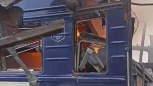 Hryhorov said the Russian attack had targeted a railway station, and that a train heading to Kyiv had been hit.