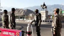 Leh, Sep 30 (ANI): Security personnel patrolling after prohibitory orders under Section 163 of the Bharatiya Nagarik Suraksha Sanhita, 2023, remain enforced following the recent violence in the area on Sep 24, in Leh on Tuesday (ANI Video Grab)